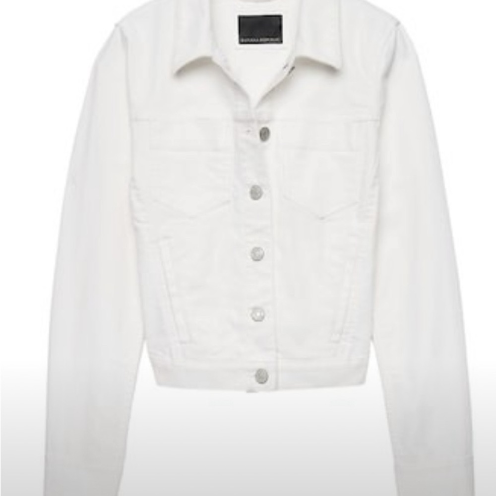 Banana Republic - Stain Resistant Classic White Denim Jacket